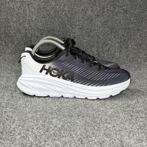 Hoka Rincon 3 Running Shoes Womens 8.5 Black White Athletic Run Training Sneaker